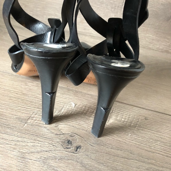 RARE!  Costume National Strappy Leather Pointed Toe 3” Heels - Picture 7 of 7